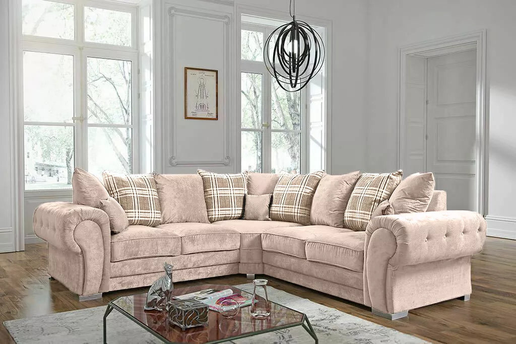 VERONA Crushed Chenille Corner Sofa